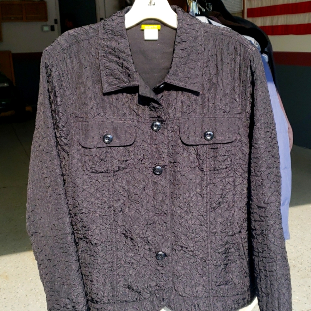 Textured black shimmery jacket